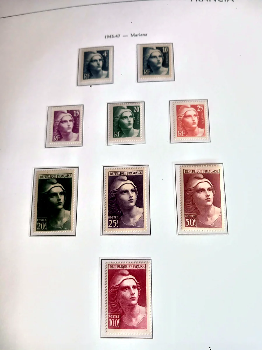 Francia 1945–1964, colección completa, detalle 2