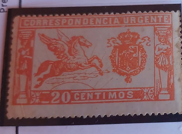 Edifil 256 · urgente de 20 céntimos, con charnela — España, Por confirmar