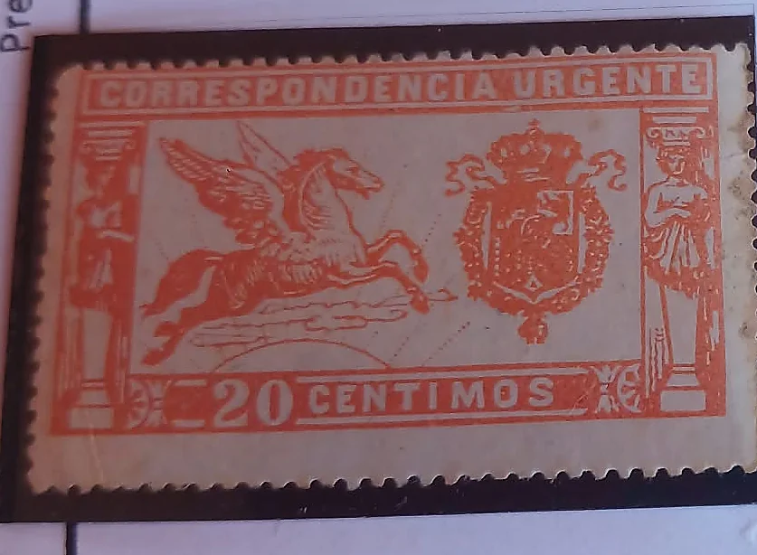 Edifil 256 · urgente de 20 céntimos, con charnela — España, Por confirmar