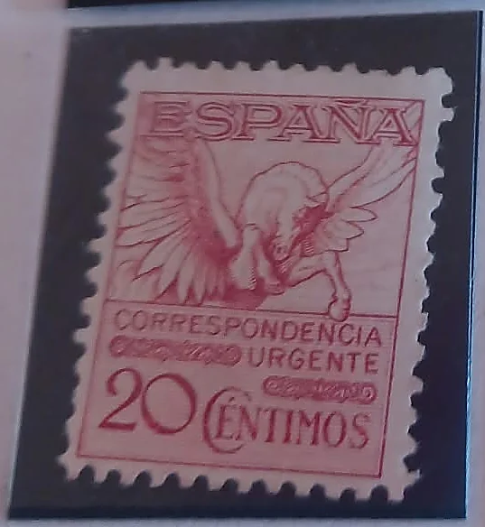 Edifil 592A · Urgente, 20 céntimos, con charnela — España, Por confirmar