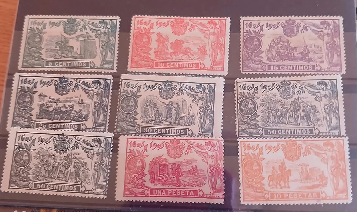 El Quijote, 1905: serie a falta del 4 pesetas — España, 1905