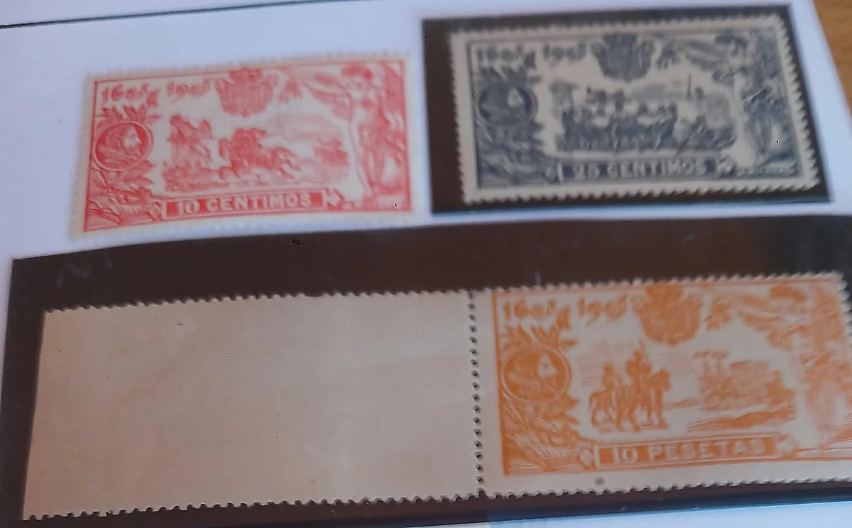 Quijote 1905: 10 y 25 céntimos y 10 pesetas — España, 1905